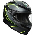 Шлем интеграл AGV K-6 Flash Grey/Black/Lime Шлем интеграл AGV K-6 Flash Grey/Black/Lime