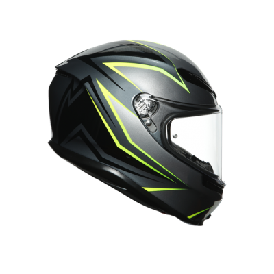 Шлем интеграл AGV K-6 Flash Grey/Black/Lime