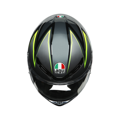 Шлем интеграл AGV K-6 Flash Grey/Black/Lime