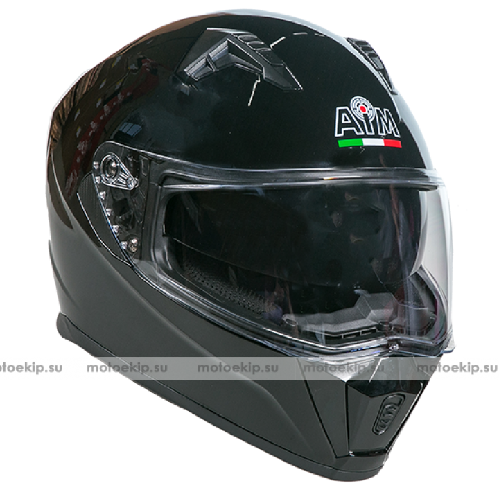 Шлем интеграл AiM JK320, черный глянец