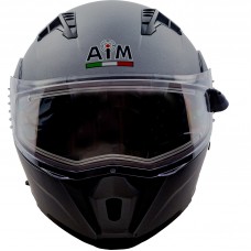 Снегоходный шлем модуляр с электрообогревом AIM JK906 Антрацит