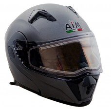 Снегоходный шлем модуляр с электрообогревом AIM JK906 Антрацит