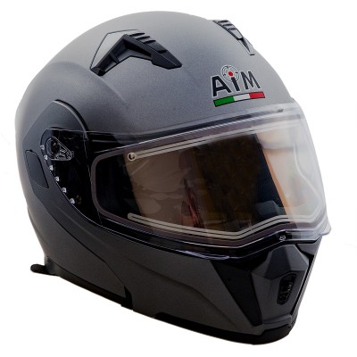 Снегоходный шлем модуляр с электрообогревом AIM JK906 Антрацит