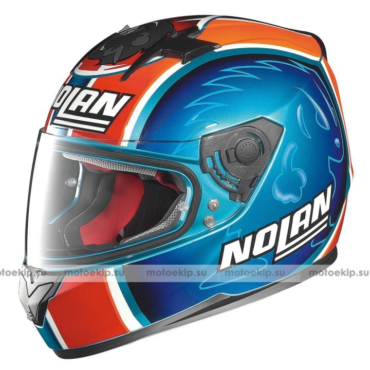 Шлем интеграл Nolan N64 Gemini Replica M. Melandri Pearl Blue