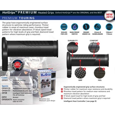 Ручки с подогревом Oxford Heated Grips Premium Touring
