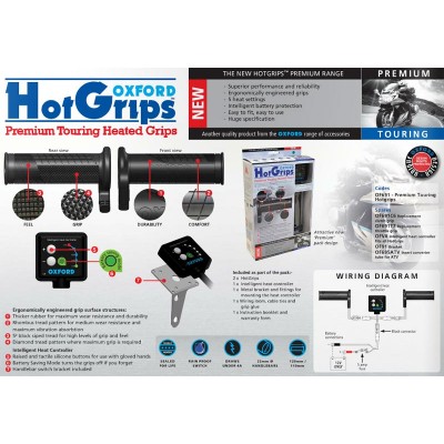 Ручки с подогревом Oxford Heated Grips Premium Touring