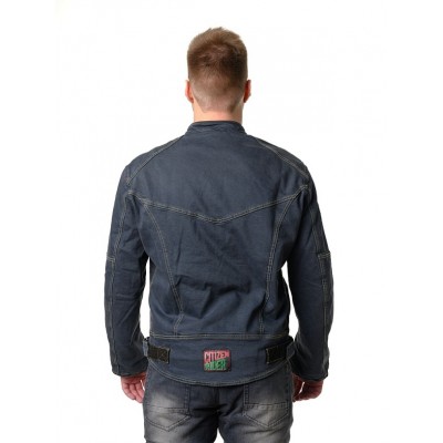 Мотокуртка джинсовая STARKS GHOST, муж., Slim fit, Cordura Denim стрейч, Серый