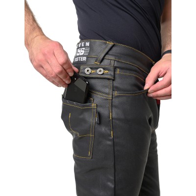 Мотоджинсы STARKS VIKING , муж., Comfort fit, Cordura Denim стрейч, Чёрный
