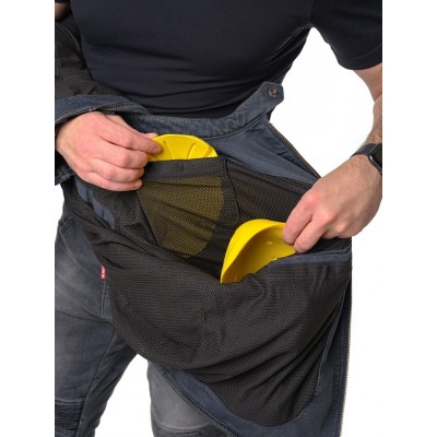 Мотокуртка джинсовая STARKS GHOST, муж., Slim fit, Cordura Denim стрейч, Серый