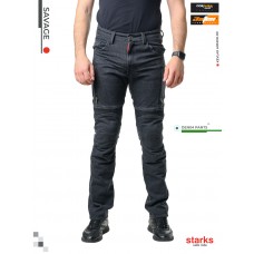 Мотоджинсы STARKS SAVAGE cordura denim stretch мужские, черные Мотоджинсы STARKS SAVAGE cordura denim stretch мужские, черные