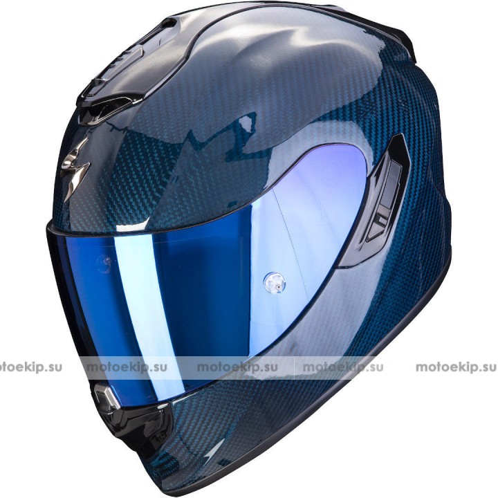 Шлем интеграл Scorpion EXO-1400 Air Evo Carbon Solid Blue