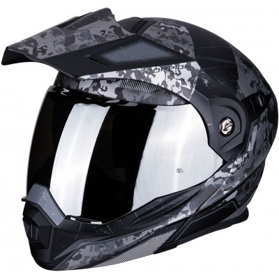 Шлем Scorpion ADX-1 Battleflage Black/Silver