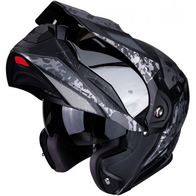 Шлем Scorpion ADX-1 Battleflage Black/Silver
