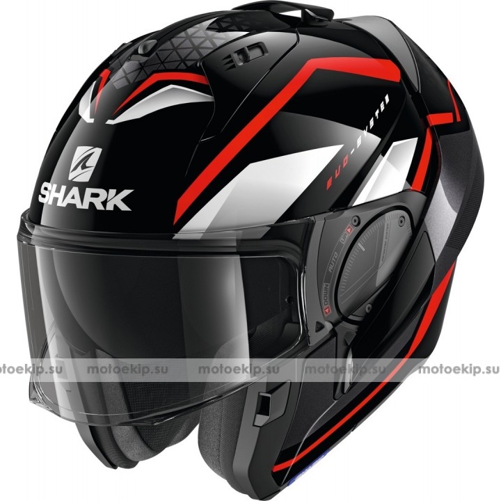 Шлем модуляр Shark Evo-ES Yari KRW Black Red White