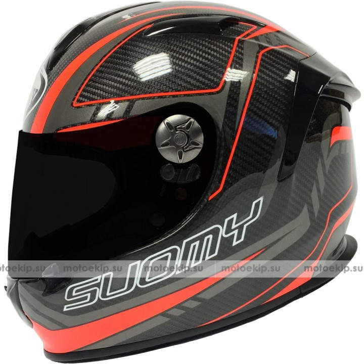 Шлем интеграл Suomy SR Sport Carbon Красный глянец