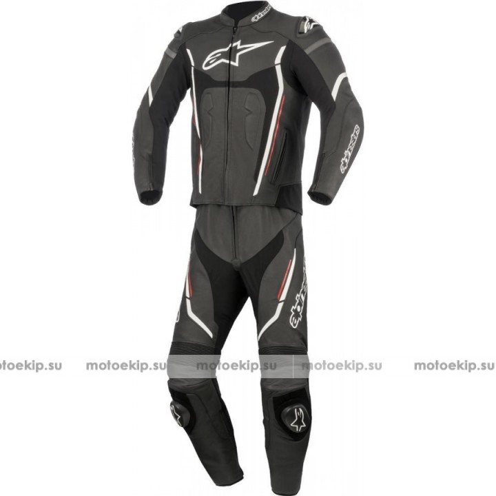 Мотокомбинезон Alpinestars Motegi V2 2PC - Черный/Белый/Красный