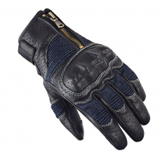Перчатки VEMAR Retro Black/Blue Перфорированные