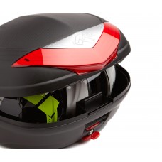 KAPPA K466N Monolock Кофр 46 л. черный+красн.отражат.