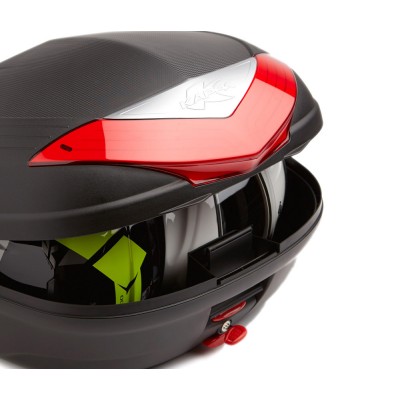 KAPPA K466N Monolock Кофр 46 л. черный+красн.отражат.