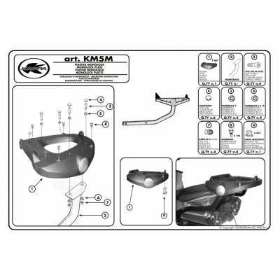 KAPPA KM5M Площадка MONOLOCK для крепления кофра