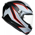 Шлем интеграл AGV K-6 Flash Matt Black/Grey/Red