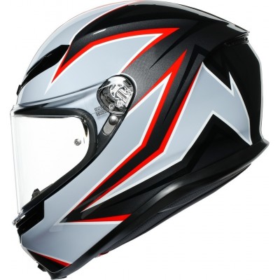 Шлем интеграл AGV K-6 Flash Matt Black/Grey/Red
