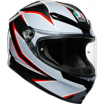 Шлем интеграл AGV K-6 Flash Matt Black/Grey/Red