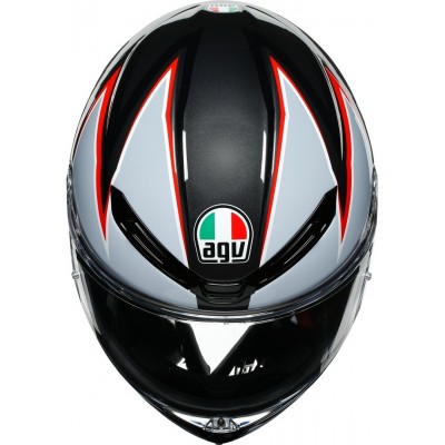 Шлем интеграл AGV K-6 Flash Matt Black/Grey/Red