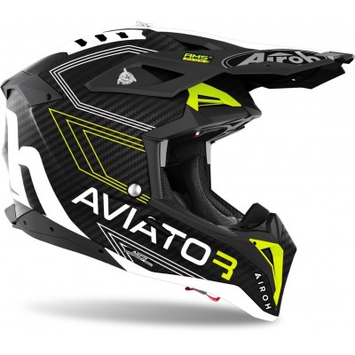 Шлем кроссовый Airoh Aviator 3 Primal 3K Carbon