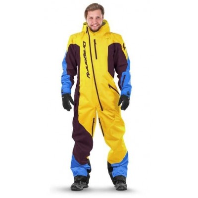 Комбинезон лыжный/сноубордический Dragonfly SKI Premium MAN YELLOW&BROWN 2020