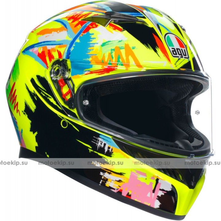 Шлем интеграл AGV K3 Rossi Winter Test 2019