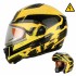 Снегоходный шлем модуляр с электростеклом XTR MODE1 желтый