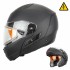 Снегоходный шлем модуляр с электростеклом XTR MODE1 черный матовый