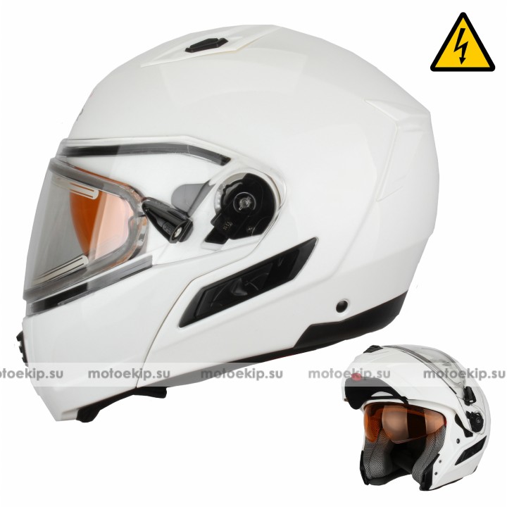 Снегоходный шлем модуляр с электростеклом XTR MODE1 белый