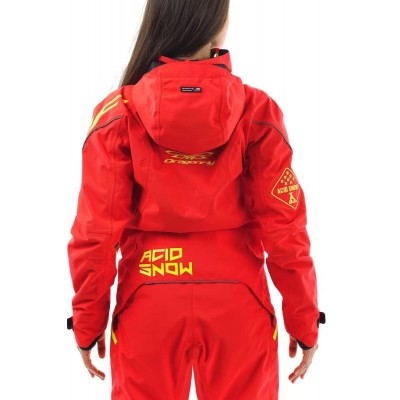 Комбинезон для снегохода и сноуборда Dragonfly Extreme Woman Red-Fluo 2020