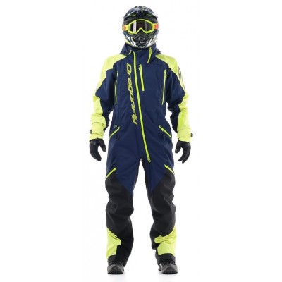 Комбинезон для снегохода и сноуборда Dragonfly Extreme Blue-Yellow Fluo 2020