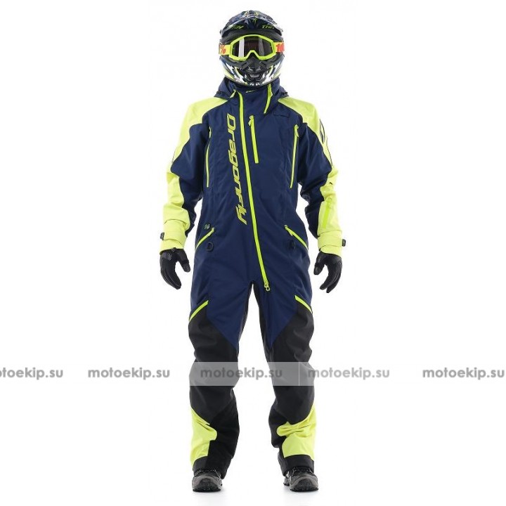 Комбинезон для снегохода и сноуборда Dragonfly Extreme Blue-Yellow Fluo 2020