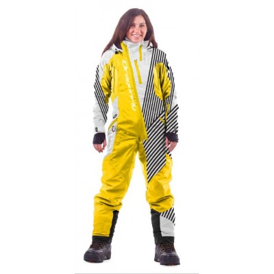 Комбинезон лыжный/сноубордический Dragonfly SKI Premium WOMAN WHITE&YELLOW 2020