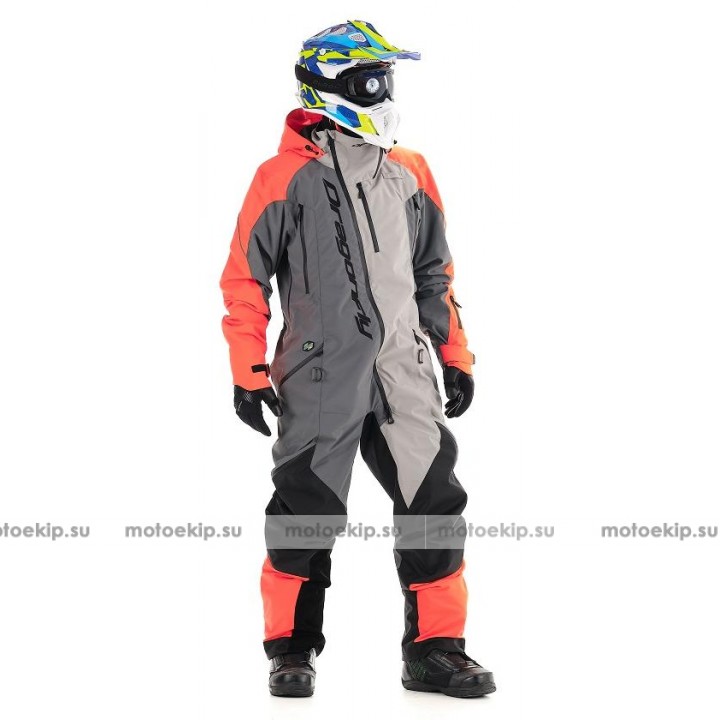 Комбинезон для снегохода и сноуборда Dragonfly Extreme Orange-Grey 2020