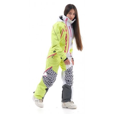 Комбинезон для снегохода и сноуборда Dragonfly Extreme Woman Yellow-White 2020