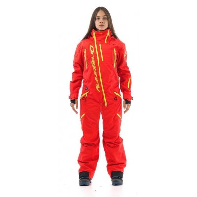 Комбинезон для снегохода и сноуборда Dragonfly Extreme Woman Red-Fluo 2020