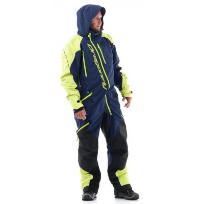 Комбинезон для снегохода и сноуборда Dragonfly Extreme Blue-Yellow Fluo 2020