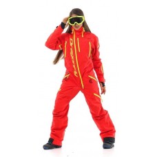 Комбинезон для снегохода и сноуборда Dragonfly Extreme Woman Red-Fluo 2020