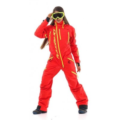 Комбинезон для снегохода и сноуборда Dragonfly Extreme Woman Red-Fluo 2020