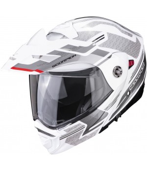 Шлем эндуро Scorpion ADX-2 Carrera Белый/Серебристый