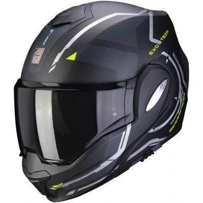 Шлем модуляр Scorpion EXO-Tech Evo Square Black Yellow