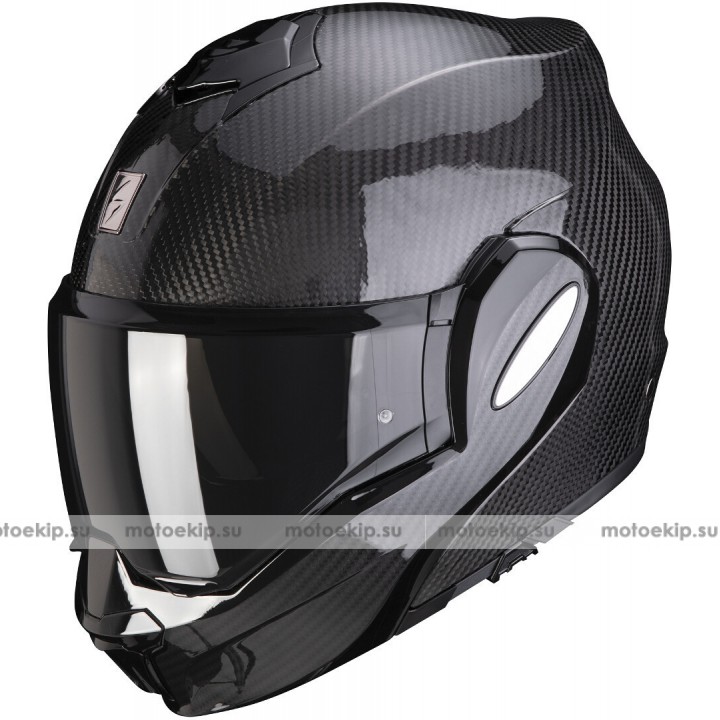 Шлем модуляр Scorpion EXO-Tech Evo Carbon Gloss Black