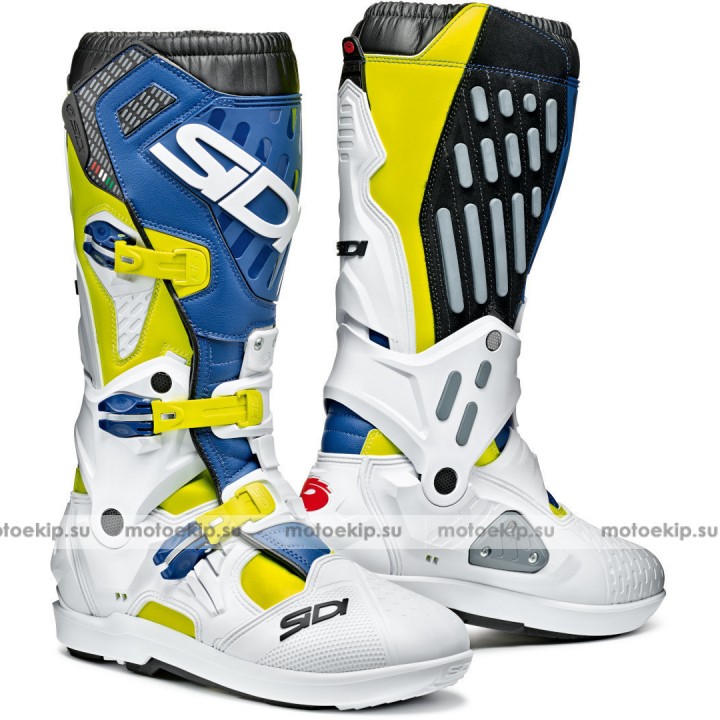 Ботинки кроссовые Sidi Atojo SRS White/Blue/Yellow
