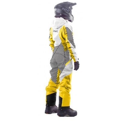Комбинезон лыжный/сноубордический Dragonfly SKI Premium WOMAN WHITE&YELLOW 2020