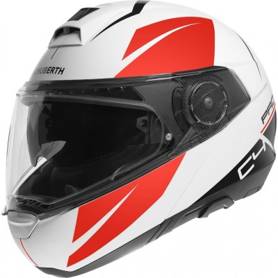 Шлем модуляр Schuberth C4 Pro Merak White Red